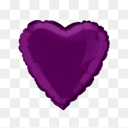 紫色手绘爱心免抠