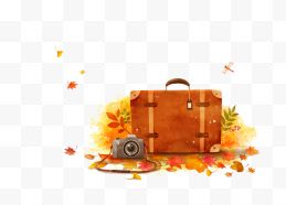 橙色行李箱