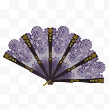 紫色创意扇子