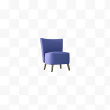 淡紫色单人沙发