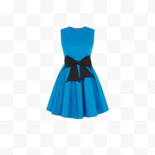 蓝色蝴蝶结裙子