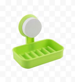 创意强力吸盘肥皂盒绿色