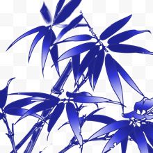 蓝色竹子
