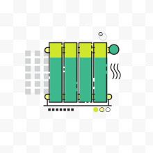 矢量暖气片图标