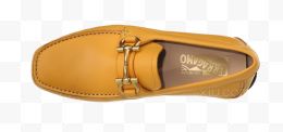 橙黄色牛皮鞋