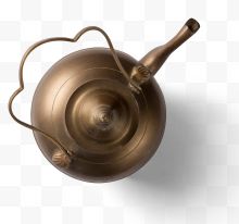 圆形铜制茶壶