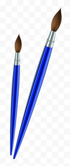 蓝色毛笔
