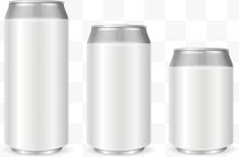 三个银白色易拉罐
