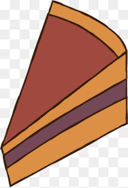 一块三角千层蛋糕手绘