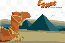 古埃及卡通风格骆驼