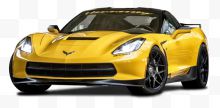 黄色Ruffer性能雪佛兰Corvette黄貂鱼HPE700汽车形象