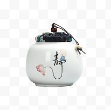 白色茶壶