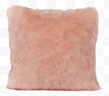 毛茸茸的粉色抱枕实物...
