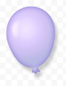 卡通浅紫色气球