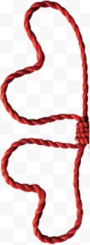 红色心形绳子