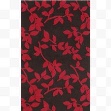 黑色底色的红叶子地毯