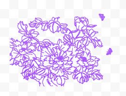 紫色花蝶