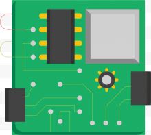 绿色电路板科技芯片