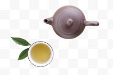 中国风茶壶茶具俯视图免扣