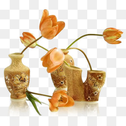 精美花瓶和鲜花