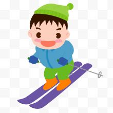 滑雪的男孩