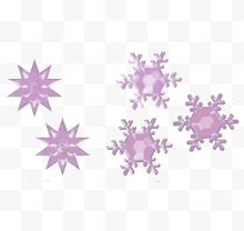 紫色多边形雪花
