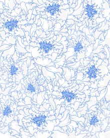 蓝笔勾勒出满屏的鲜花