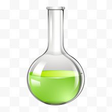 绿色圆弧化学反应烧杯