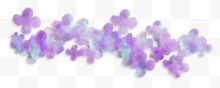 紫色小碎花手绘线条花朵...