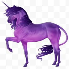 一头紫色独角兽