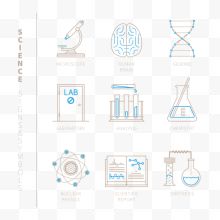 科技感线性图标设计矢量