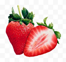 草莓和草莓切半