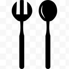 叉子和勺子图标