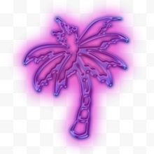 荧光紫椰子树