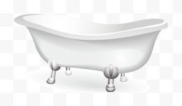 矢量浴缸装饰设计