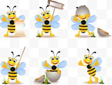 有质感的卡通蜜蜂