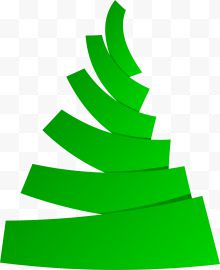 绿色绸带圣诞树