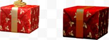 红色花纹创意礼盒