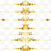 金色皇冠装饰分割线