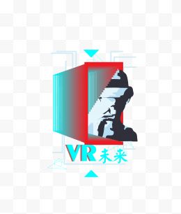矢量彩色VR科技未来
