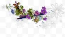 紫色花卉装饰物