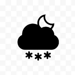天气预报大雪符号图标...