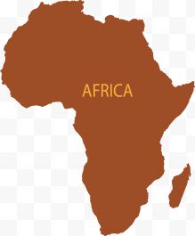 大地色非洲地形图