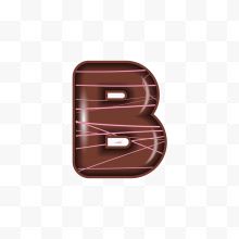 创意巧克力字母B