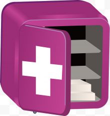 存放药品的紫色药箱
