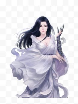 紫色衣裙长发黑发古风美女