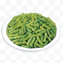 一盘绿色豇豆