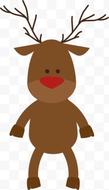 褐色卡通圣诞节麋鹿