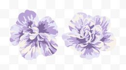 卡通手绘紫色花朵合集