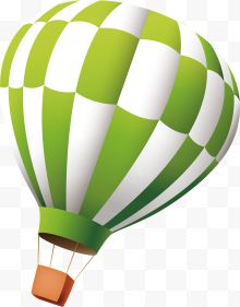 绿色热气球矢量图下载...